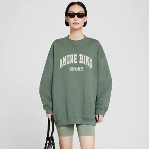 Anine Bing Other - Anine Bing Sport Green Tyler Oversized Sweatshirt in Artichoke